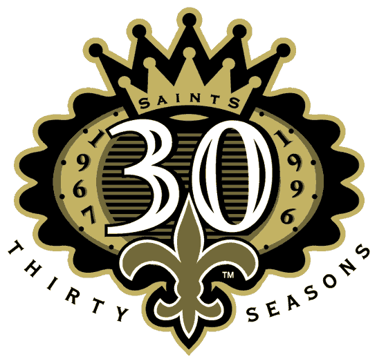 New Orleans Saints 1996 Anniversary Logo iron on paper